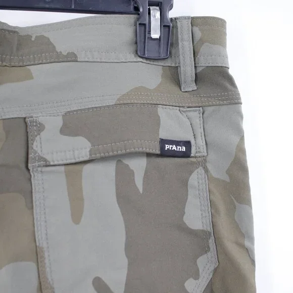 prana zion Pants Men's 28 L33 Stretch belted roll up camo Relaxed Fit Camoflauge - Picture 7 of 13